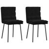 vidaXL Sillas de comedor 2 unidades terciopelo negro