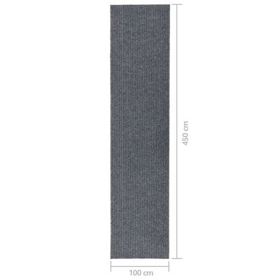 vidaXL Alfombra de pasillo atrapa suciedad 100x450 cm gris