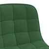 vidaXL Sillas de comedor giratorias 2 unidades terciopelo verde oscuro
