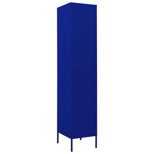 vidaXL Armario taquilla de acero azul marino 35x46x180 cm