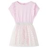 Vestido infantil volantes rosa claro 116