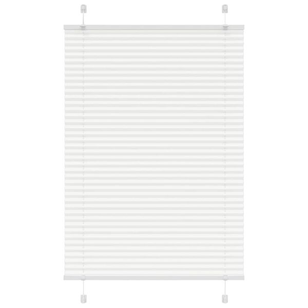 vidaXL Estor Plisado blanco 90x100 cm Tela Ancho 89,4 cm Poli&eacute;ster