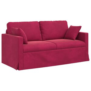 vidaXL Sof&aacute; Rojo vino 158 x 78 x 80 cm Terciopelo