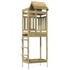 vidaXL Torre de Juego Marr&oacute;n Madera S&oacute;lida Impregnada