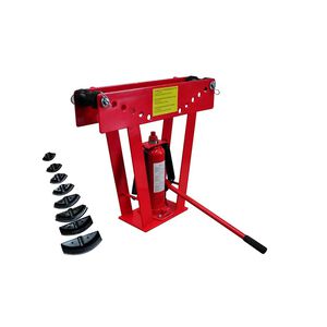 vidaXL Dobladora de tubos tubo barra hidr&aacute;ulica 16 ton 8 troqueles