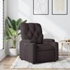 vidaXL Sill&oacute;n reclinable de tela marr&oacute;n oscuro