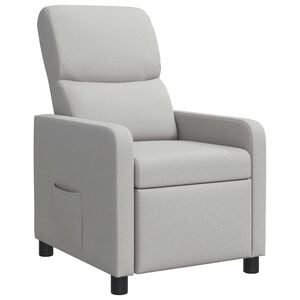 vidaXL Recliner Gris Nube Poli&eacute;ster