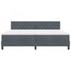 vidaXL Cama Box Spring LED con LED Gris oscuro 200 x 200 cm Terciopelo