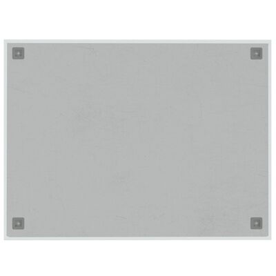 vidaXL Pizarra magnética de pared vidrio templado blanco 80x60 cm