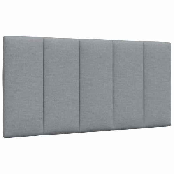 vidaXL Cabecero de cama acolchado Hanko tela gris claro 100 cm
