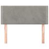 vidaXL Cabecero de terciopelo gris claro 100x5x78/88 cm