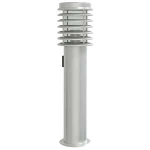 vidaXL L&aacute;mpara de suelo de exterior con enchufe acero inoxidable 60 cm