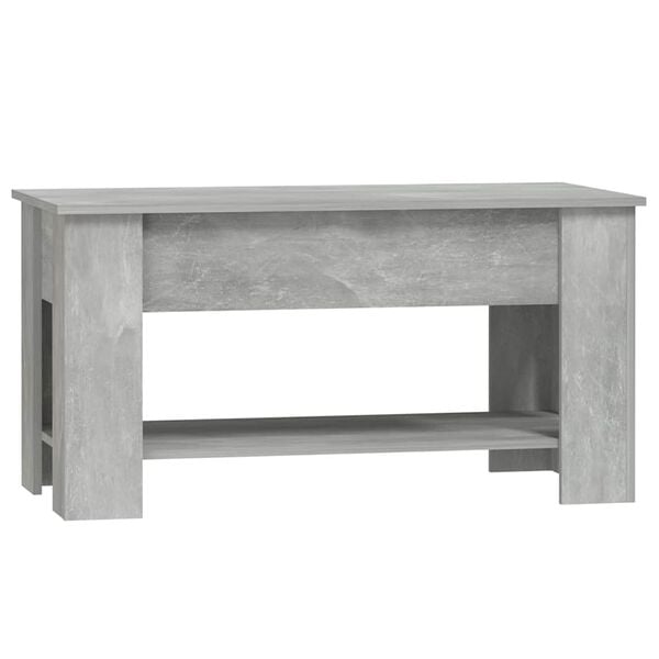 vidaXL Mesa de centro madera de ingenier&iacute;a gris hormig&oacute;n 101x49x52 cm
