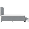 vidaXL Cama tipo Box Spring con cabecera Gris Claro 140 x 190 cm tela