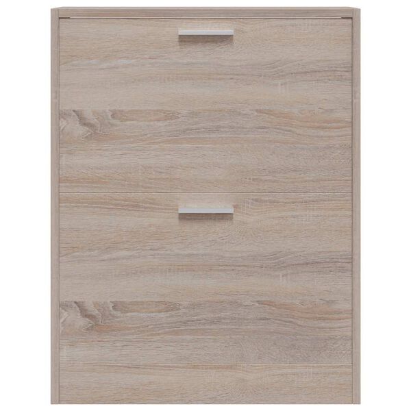 vidaXL Mueble zapaterocolor roble con 2 compartimentos