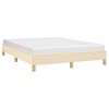 vidaXL Cama sin colchón tela color crema 160x200 cm