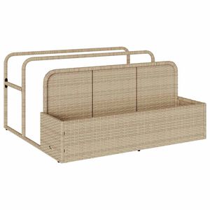 vidaXL Almacenamiento para flotadores de piscina, color beige, 110x100x57 cm, polirat&aacute;n