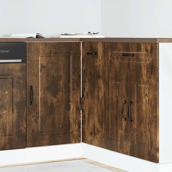 vidaXL Mueble bajo de cocina Kalmar de madera ingenier&iacute;a roble ahumado