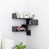 vidaXL Estantes de Pared Montada en la pared Gris 40 x 40 x 49,5 cm