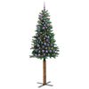 vidaXL &Aacute;rbol de Navidad Delgado con 300 LED con soporte Verde 210 cm