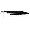vidaXL Toldo manual retr&aacute;ctil con LEDs Negro y Blanco 3,5 x 2,5 m