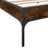 vidaXL Estructura cama madera ingenier&iacute;a metal roble humo 100x200 cm