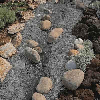 Ubbink Revestimiento piedra para estanques Classic 5x0,6m gris 1331002