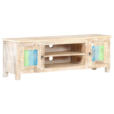 vidaXL Mueble para TV de madera maciza de acacia rugosa 120x30x40 cm