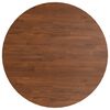 vidaXL Mesa alta de madera maciza roble marrón oscuro Ø50x89,5 cm