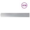 vidaXL Bordes para c&eacute;sped 10 uds 15x103 cm acero galvanizado