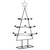 vidaXL Árbol de Navidad para decoración metal negro 105 cm