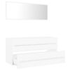 vidaXL Juego de muebles de ba&ntilde;o 2 pzas madera contrachapada blanco