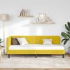 vidaXL Estructura de cama en esquina Amarillo 80 x 200 cm Terciopelo