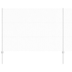 vidaXL Valla con Poste Plateado