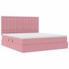 vidaXL Cama con almacenamiento y colch&oacute;n Rosa 180 x 200 cm Terciopelo