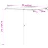 vidaXL Sombrilla de jardín con palo de aluminio blanco arena 2x1,5 m