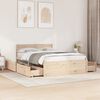 vidaXL Estructura de cama sin colchón madera maciza de pino 120x190 cm