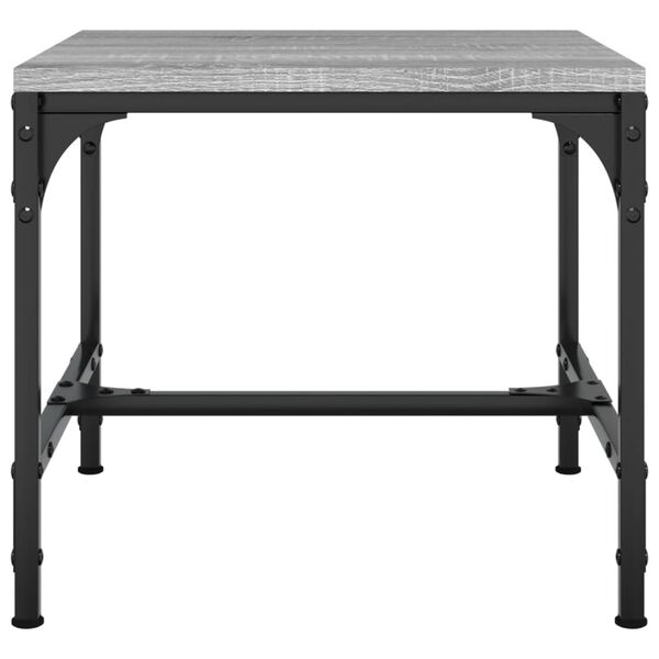 vidaXL Mesa de centro madera contrachapada gris Sonoma 50x50x35 cm