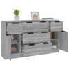 vidaXL Set de aparador 3 piezas madera contrachapada gris sonoma