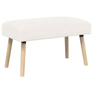 vidaXL Banco Liso Crema 80 x 40 x 46 cm Boucl&eacute;