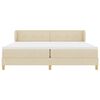 vidaXL Cama tipo Box Spring con colch&oacute;n Crema 200 x 200 cm tela