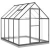 vidaXL Invernadero con marco base aluminio antracita 224x169x202 cm