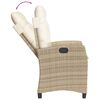 vidaXL Set comedor de jard&iacute;n 9 pzas con cojines rat&aacute;n sint&eacute;tico beige