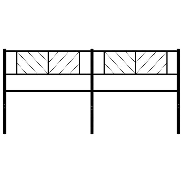 vidaXL Cabecero de metal negro 180 cm