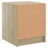 vidaXL Mesitas noche con puertas vidrio 2 uds roble Sonoma 35x37x42 cm