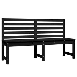 vidaXL Banco de jard&iacute;n madera maciza pino negro 157,5 cm
