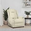 vidaXL Sill&oacute;n reclinable de cuero sint&eacute;tico blanco crema