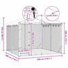 vidaXL Perrera de exterior con techo acero galvanizado plata 3x3x2,5 m