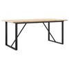 vidaXL Mesa de comedor marco O madera maciza pino acero 180x90x75,5 cm