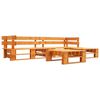 vidaXL Set muebles de pal&eacute;s de jard&iacute;n 4 pzas madera marr&oacute;n miel